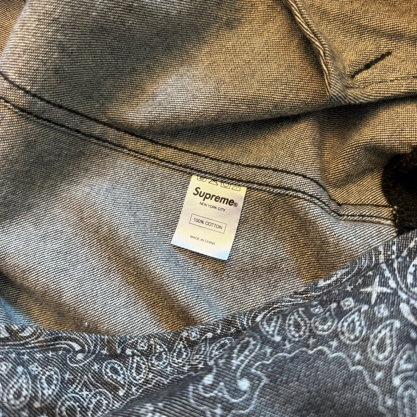 SS13 Supreme Paisley Denim Bomber Jacket