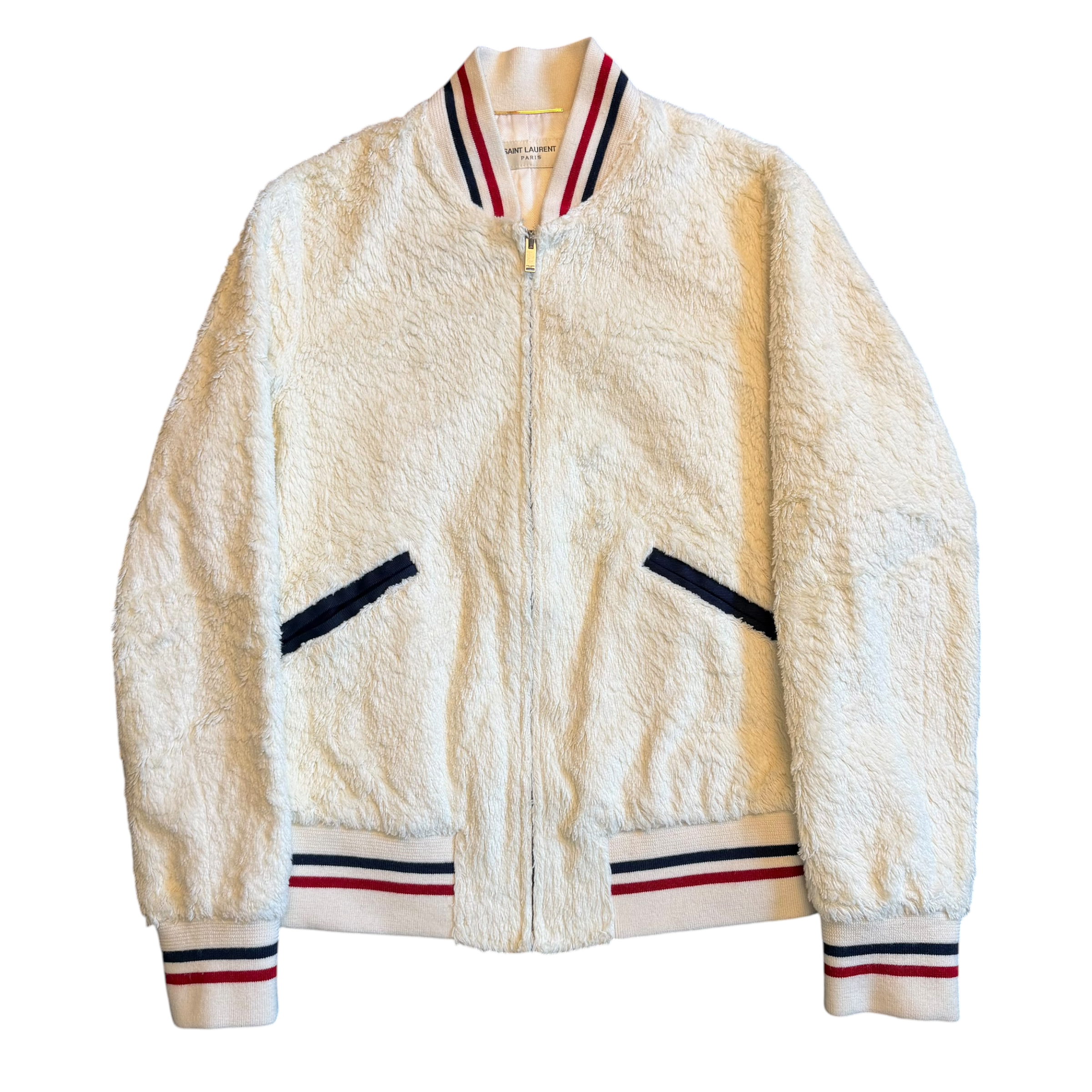 2018 Saint Laurent Paris Faux Fur Teddy Jacket