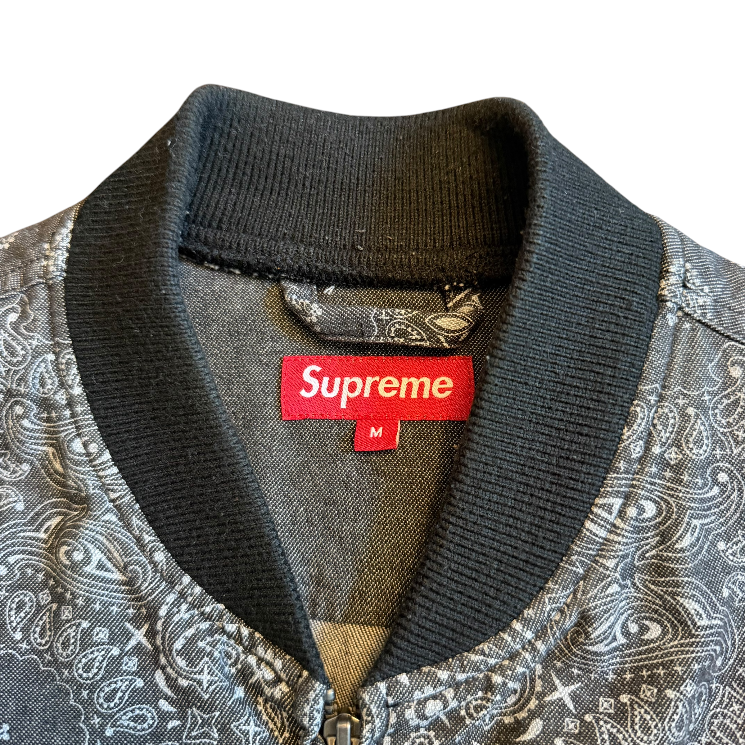 SS13 Supreme Paisley Denim Bomber Jacket