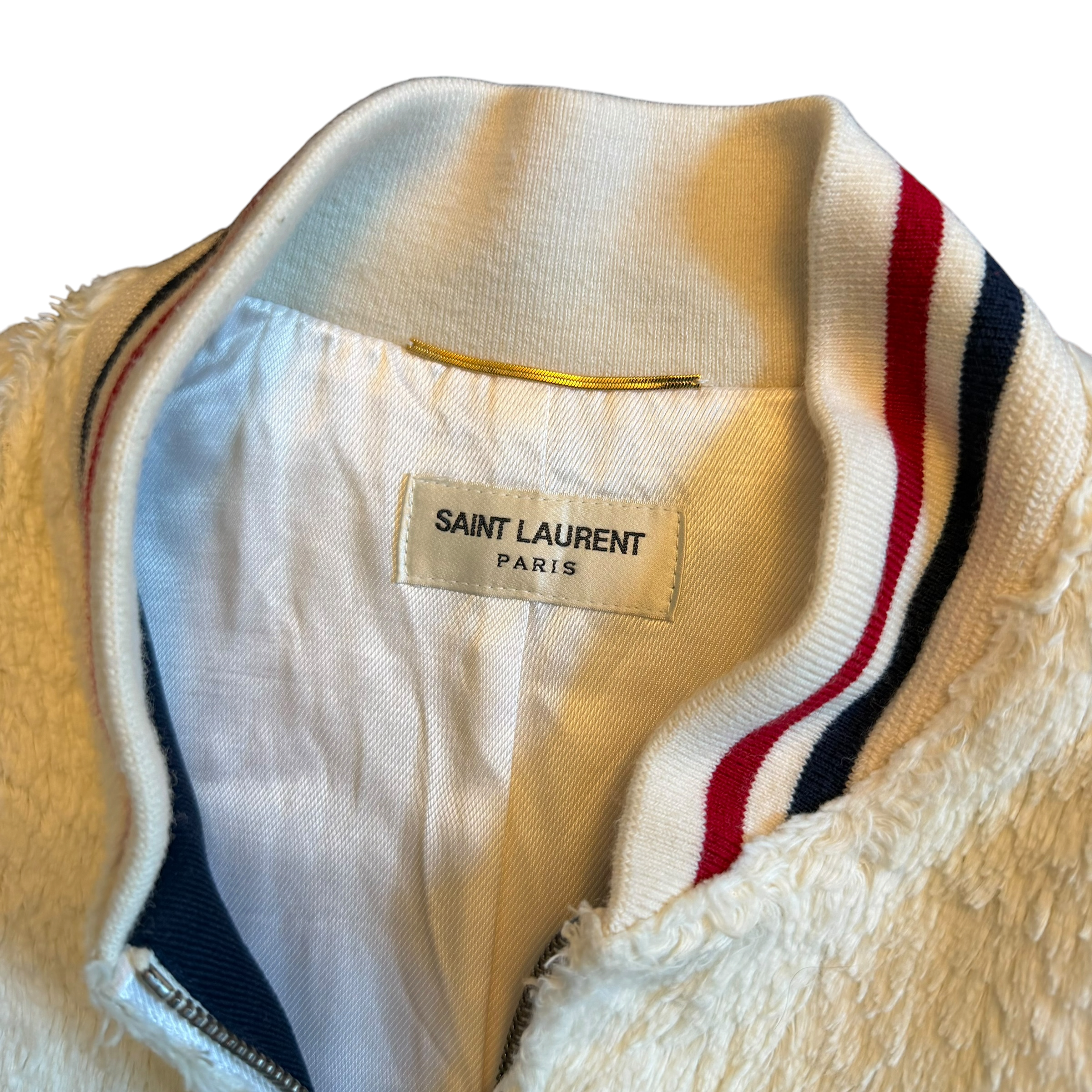 2018 Saint Laurent Paris Faux Fur Teddy Jacket