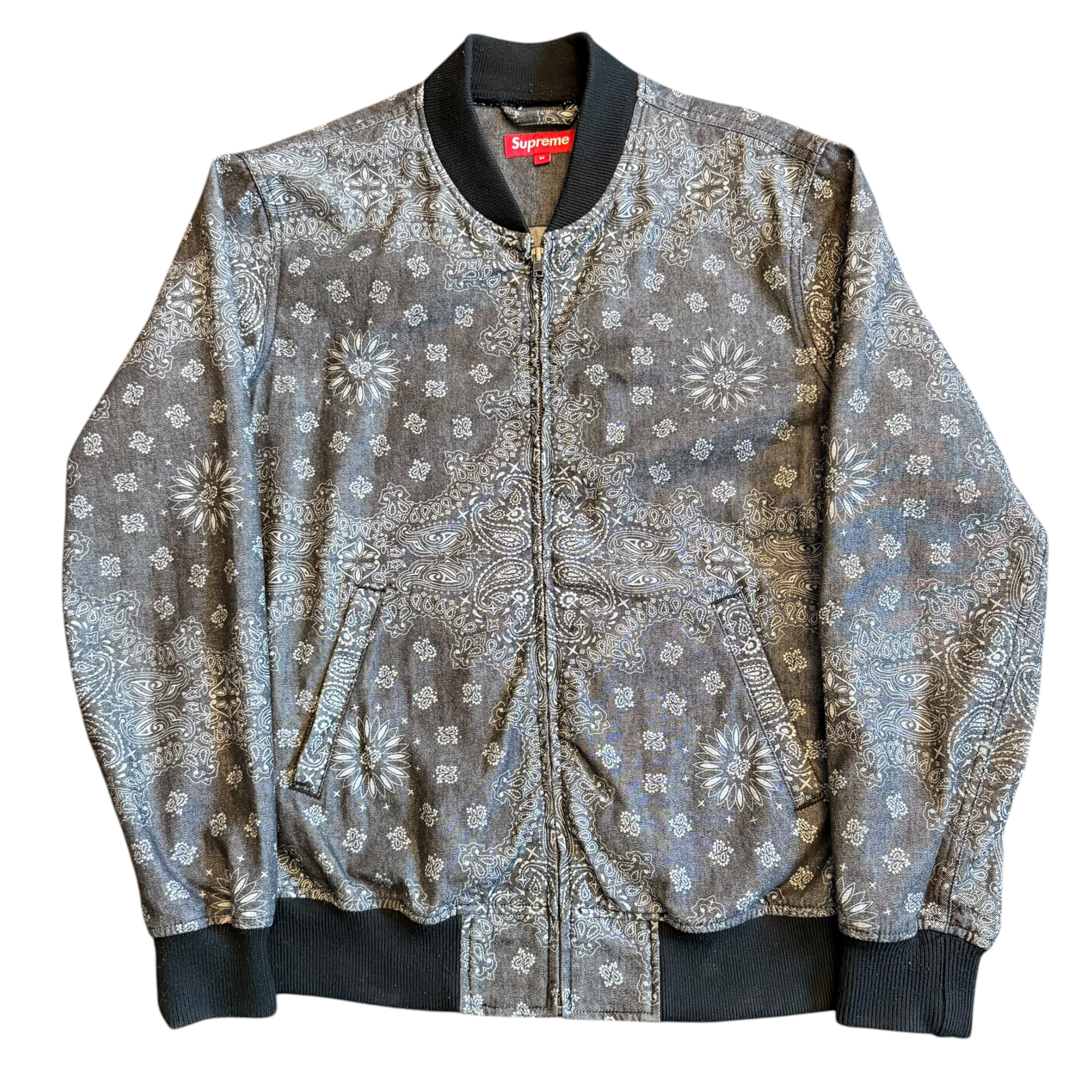 SS13 Supreme Paisley Denim Bomber Jacket