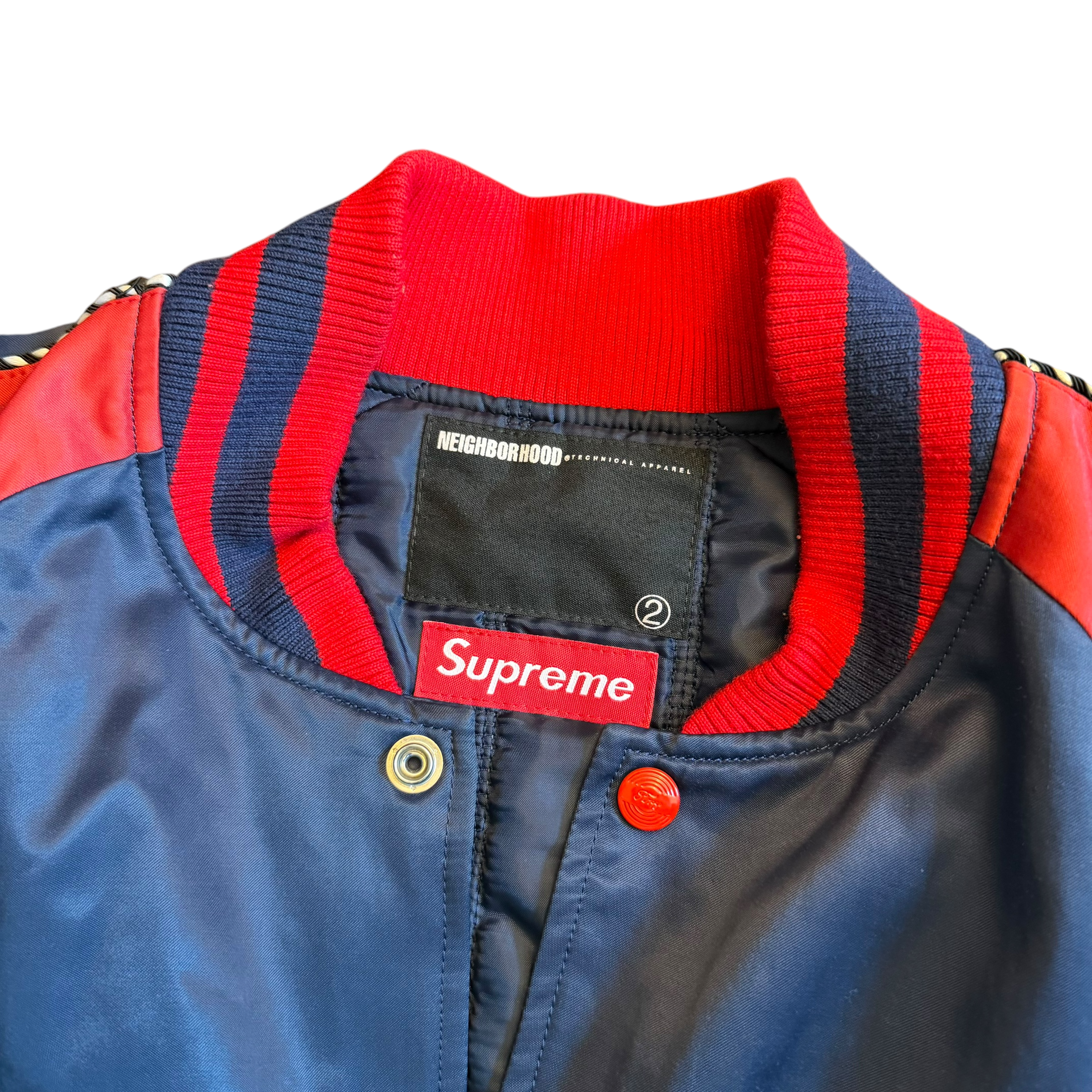 FW2006 Supreme x Neighborhood Satin Sukajan Baseball Jacket